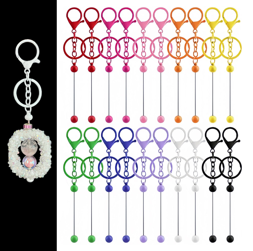 Beadable Keychain Bars Blanks Bead Keychain Metal