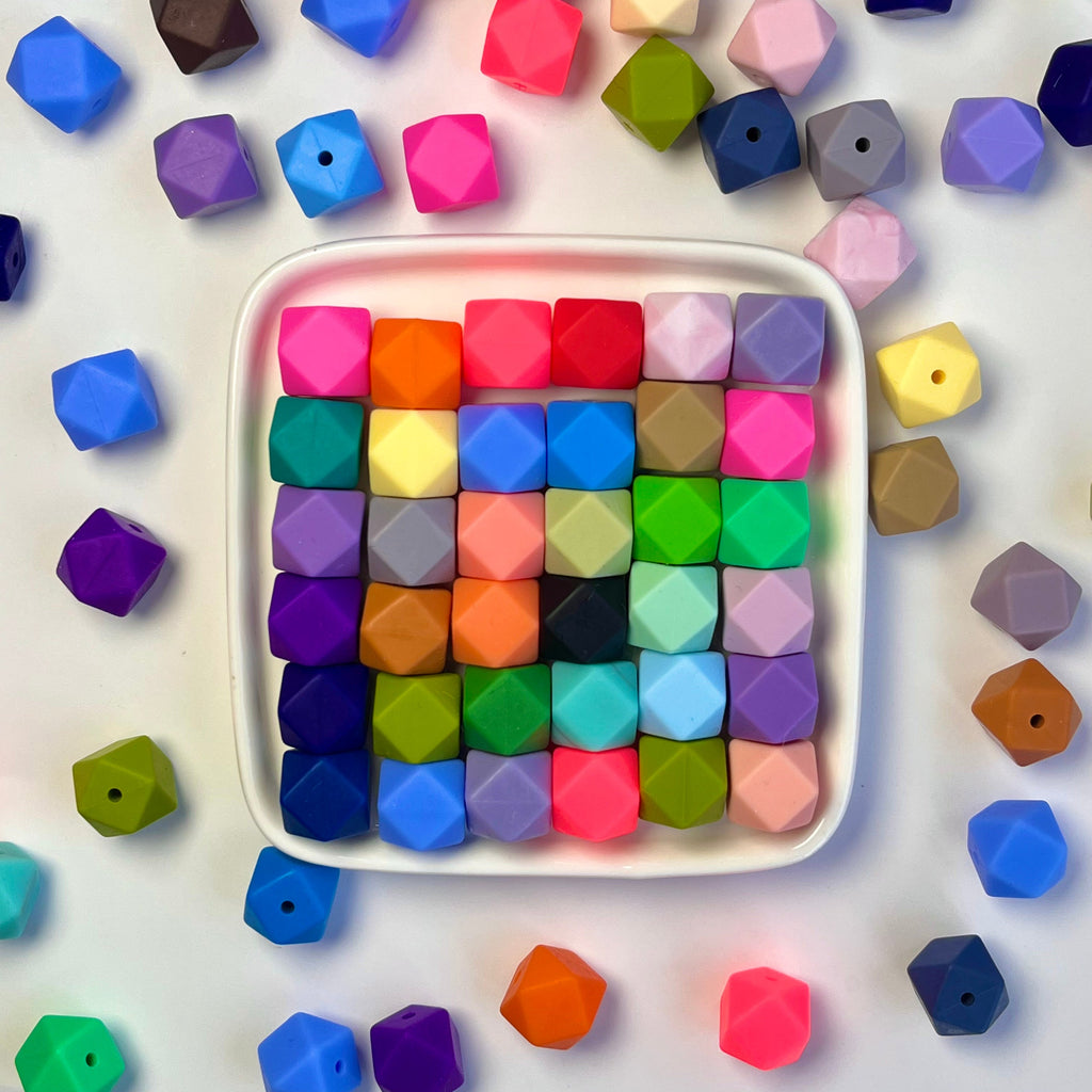 14MM Silicone Hexagon Beads