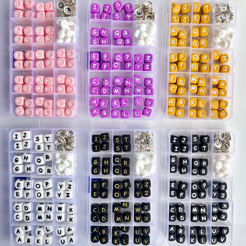 Silicone letter Beads Set
