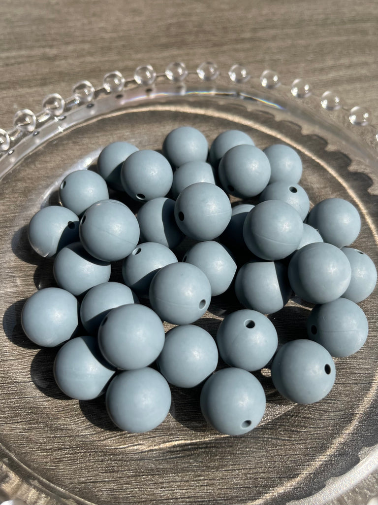 15mm Beads Solid Color Round Silicone Beads pack - JCFlow Beads