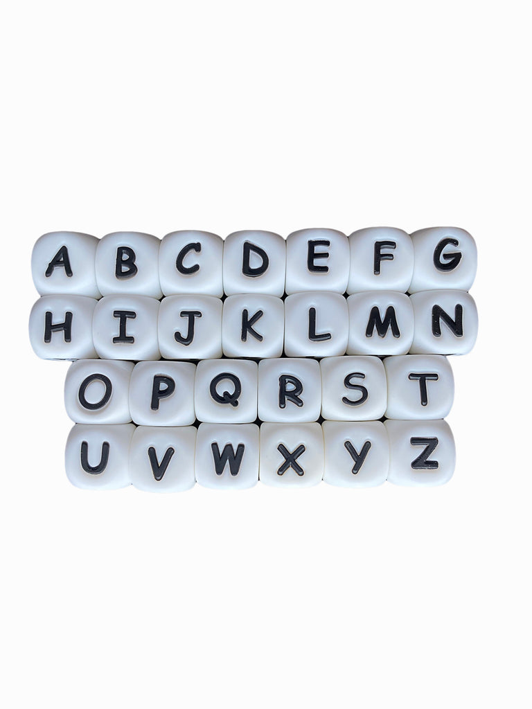 12MM Silicone Letter Beads, 26pcs Silicone Letter Beads Bulk Set for making bracelets, lanyards, necklaces, key chains, pens, school bag pendants, friendship gifts and DIY other crafts.