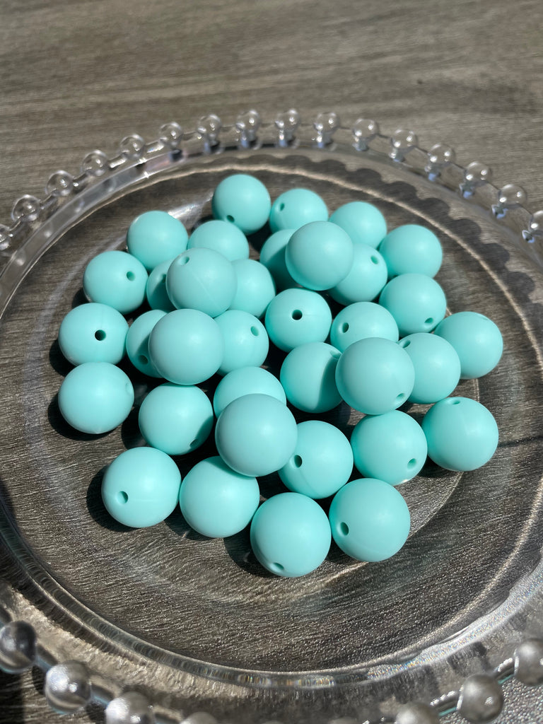 15mm Beads Solid Color Round Silicone Beads pack - JCFlow Beads