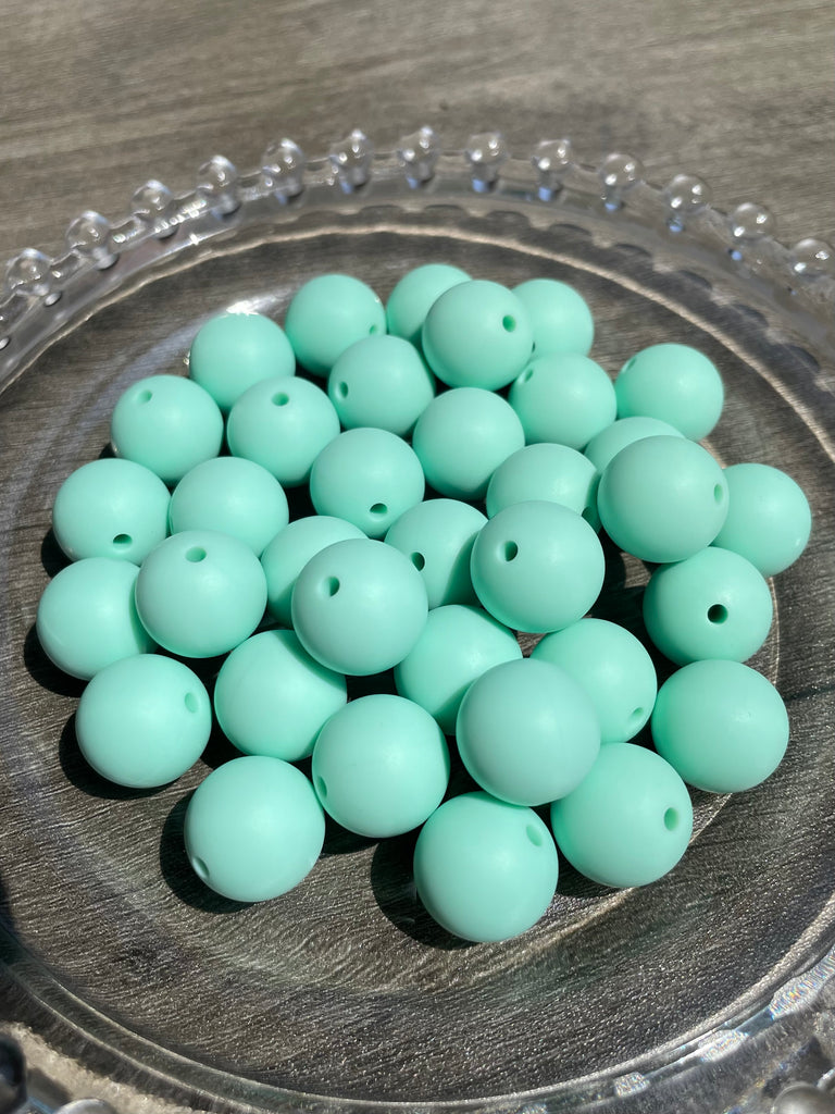 15mm Beads Solid Color Round Silicone Beads pack - JCFlow Beads