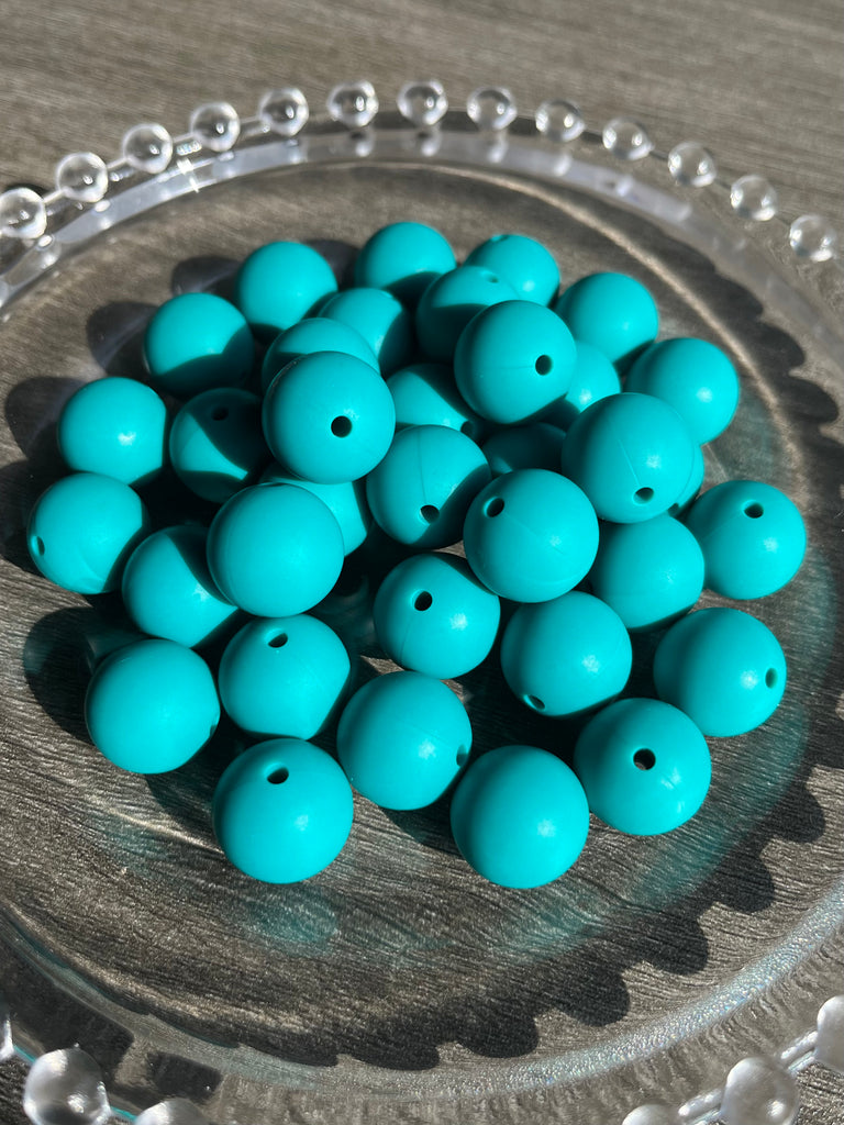 15mm Beads Solid Color Round Silicone Beads pack - JCFlow Beads