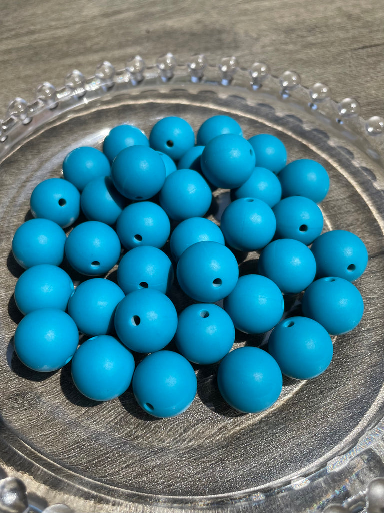 15mm Beads Solid Color Round Silicone Beads pack - JCFlow Beads