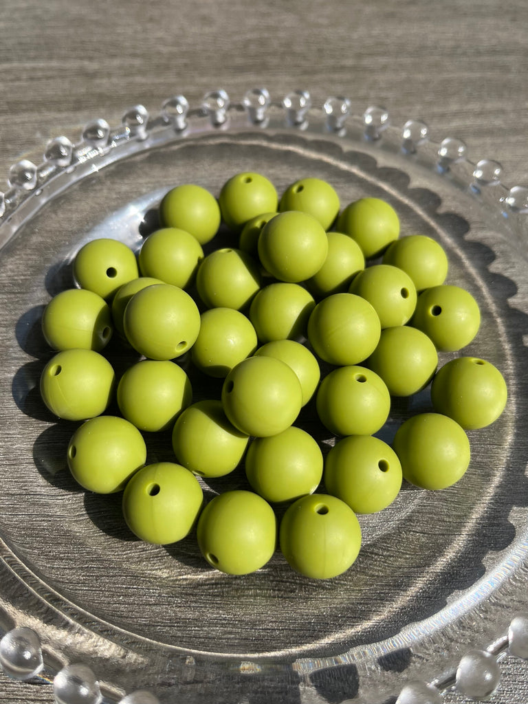 15mm Beads Solid Color Round Silicone Beads pack - JCFlow Beads