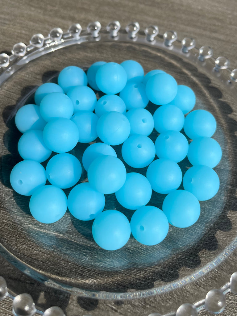 15mm Beads Solid Color Round Silicone Beads pack - JCFlow Beads