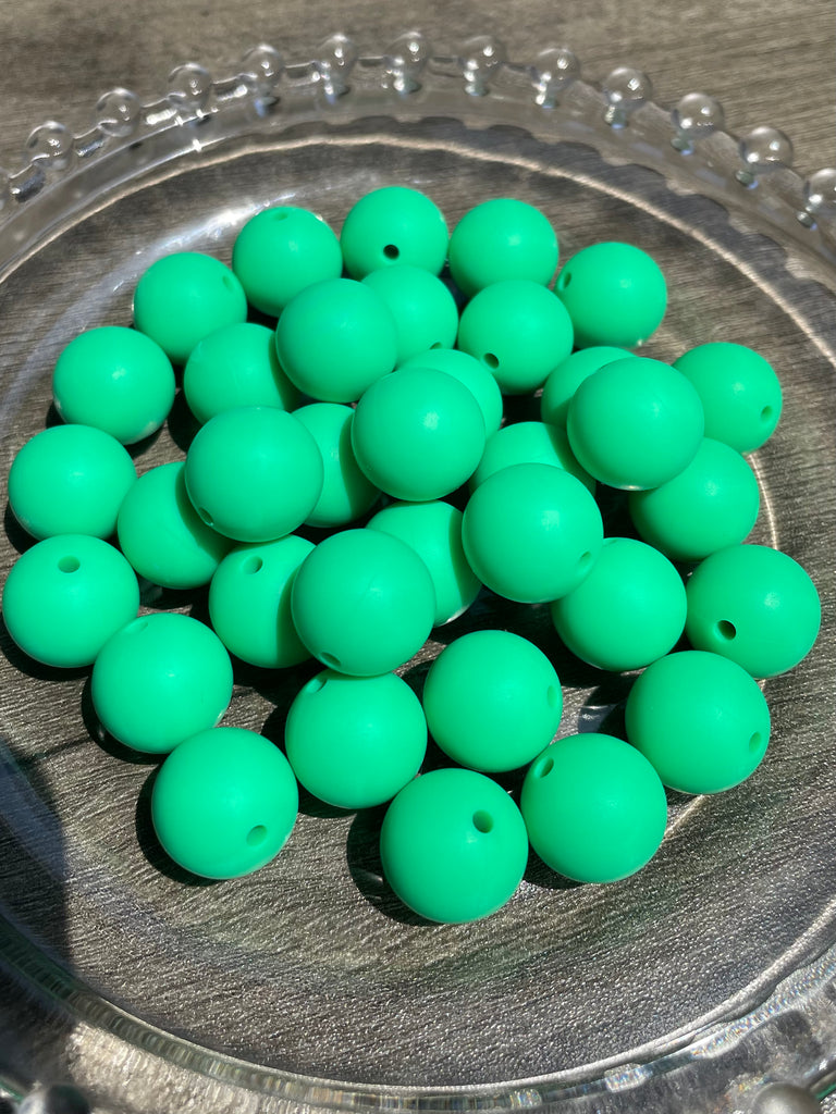 15mm Beads Solid Color Round Silicone Beads pack - JCFlow Beads