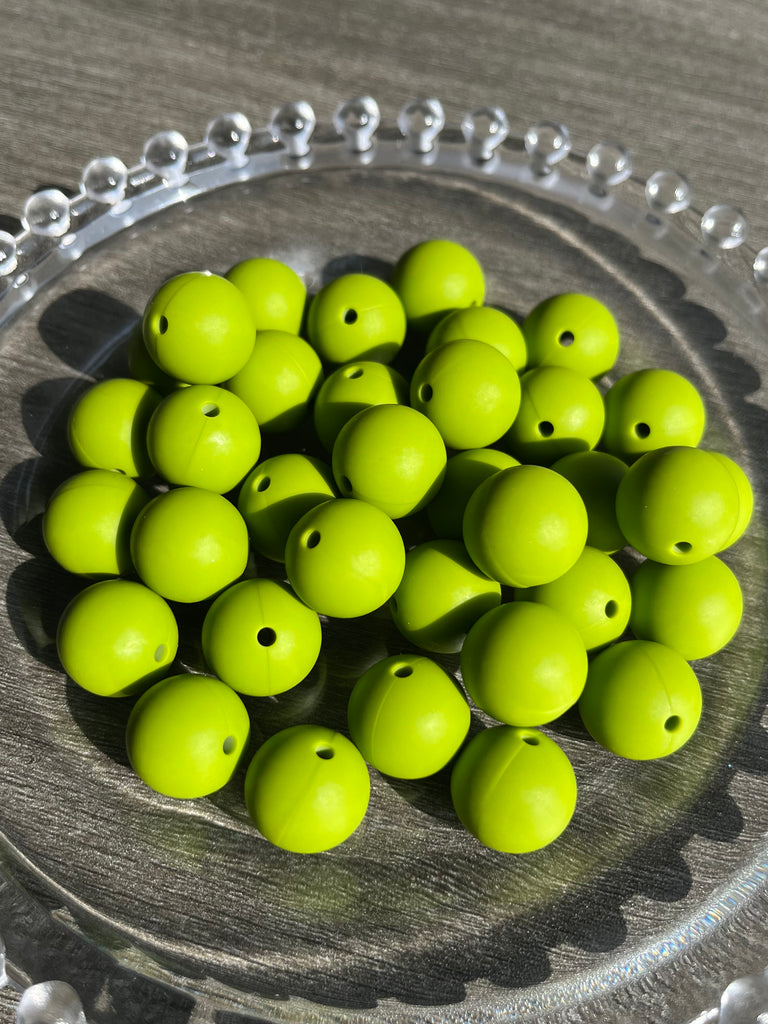 15mm Beads Solid Color Round Silicone Beads pack - JCFlow Beads