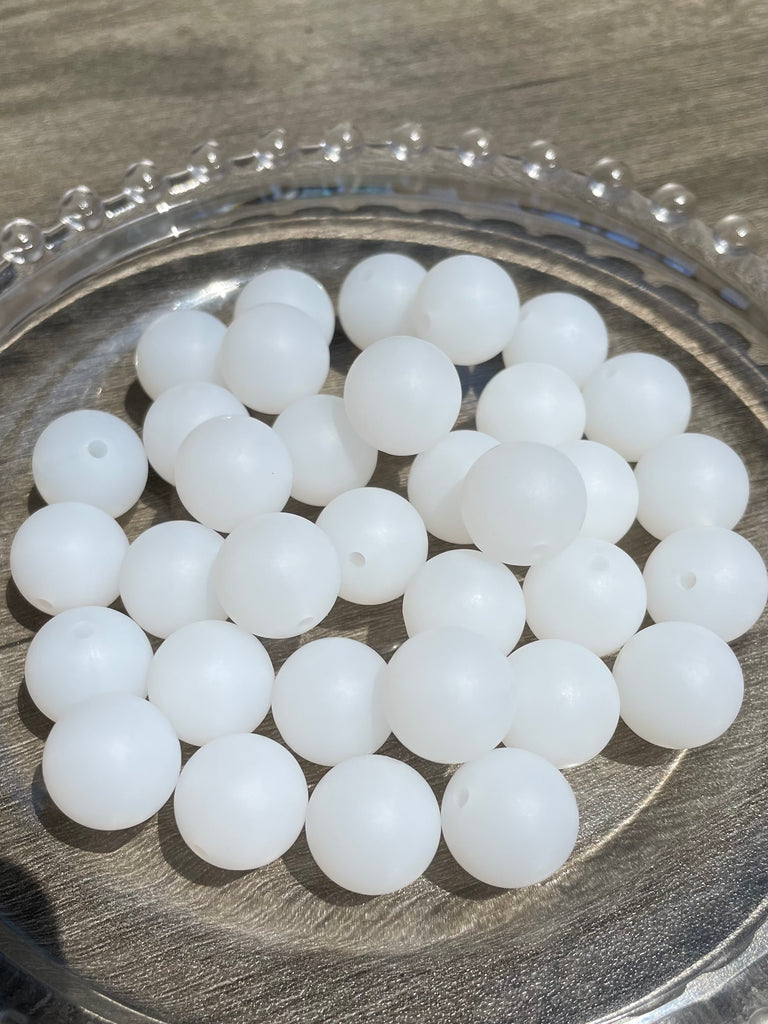 15mm Beads Solid Color Round Silicone Beads pack - JCFlow Beads