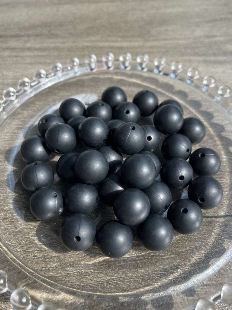 15mm Beads Solid Color Round Silicone Beads pack - JCFlow Beads