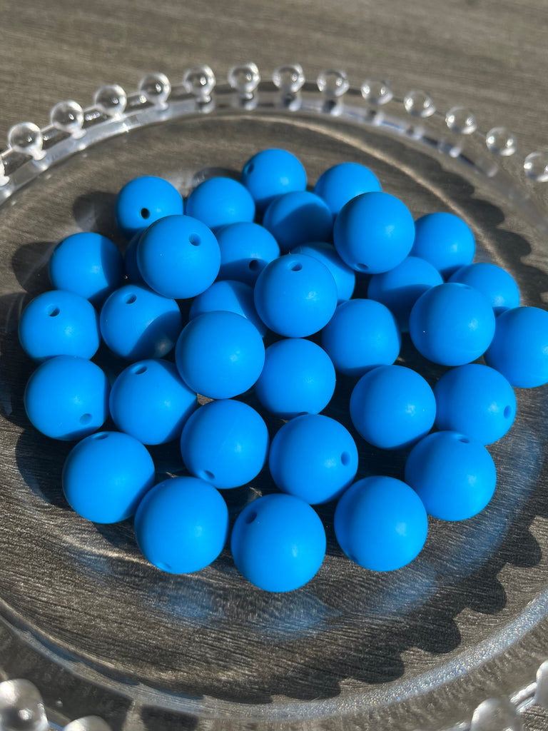 15mm Beads Solid Color Round Silicone Beads pack - JCFlow Beads