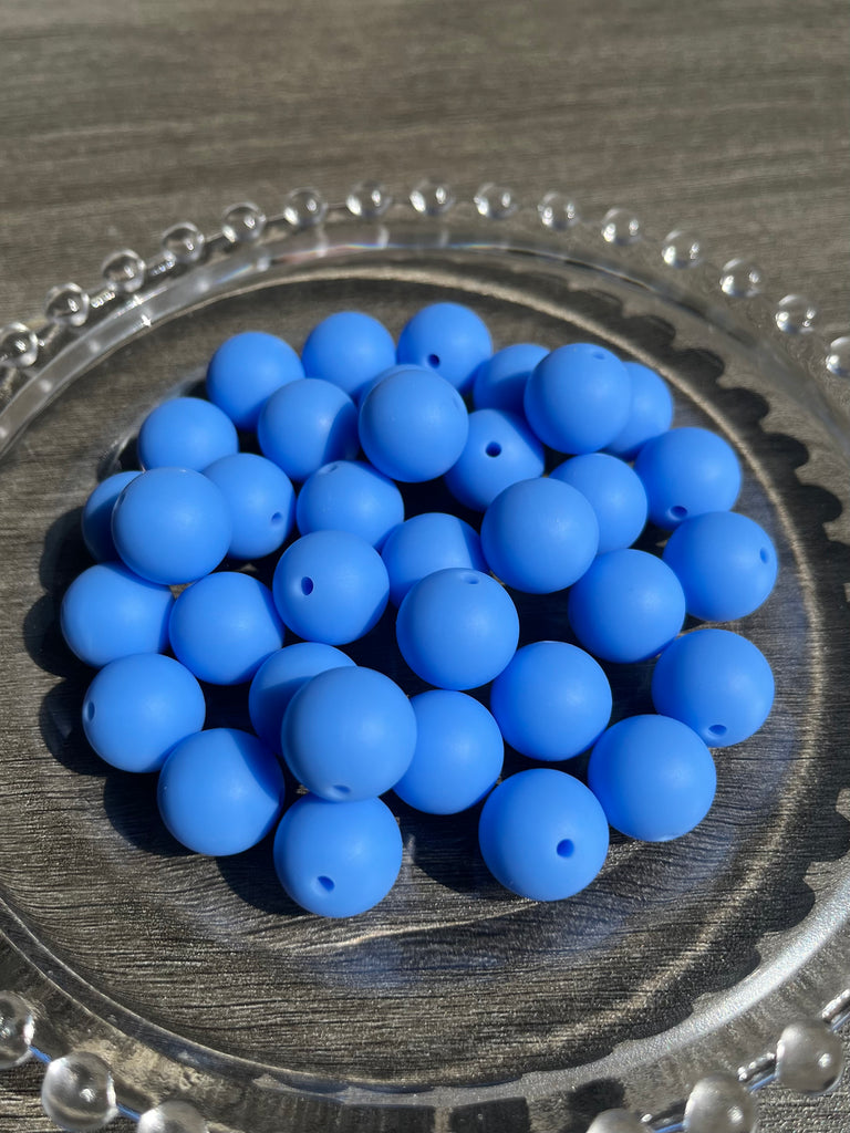 15mm Beads Solid Color Round Silicone Beads pack - JCFlow Beads