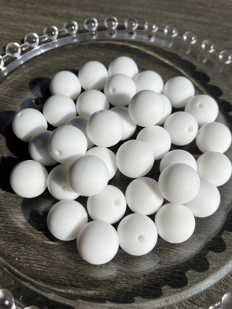 15mm Beads Solid Color Round Silicone Beads pack - JCFlow Beads
