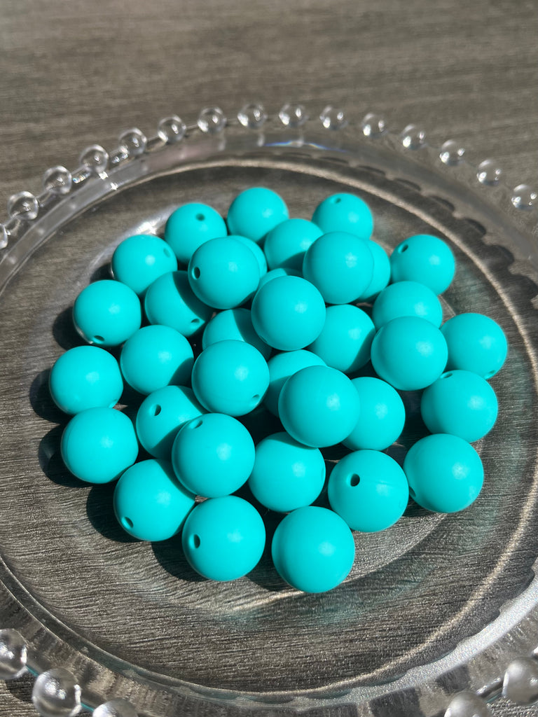 15mm Beads Solid Color Round Silicone Beads pack - JCFlow Beads