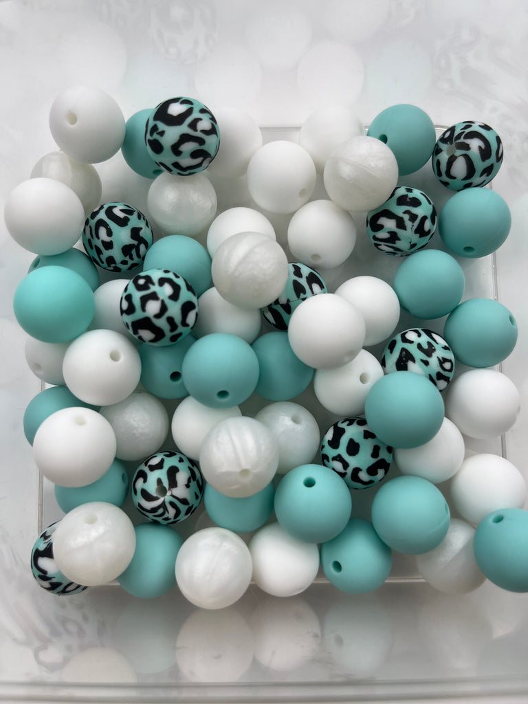 B-MIX-13 Silicone Beads Bulk Beads Mix Combo 15mm Each - JCFlow Beads