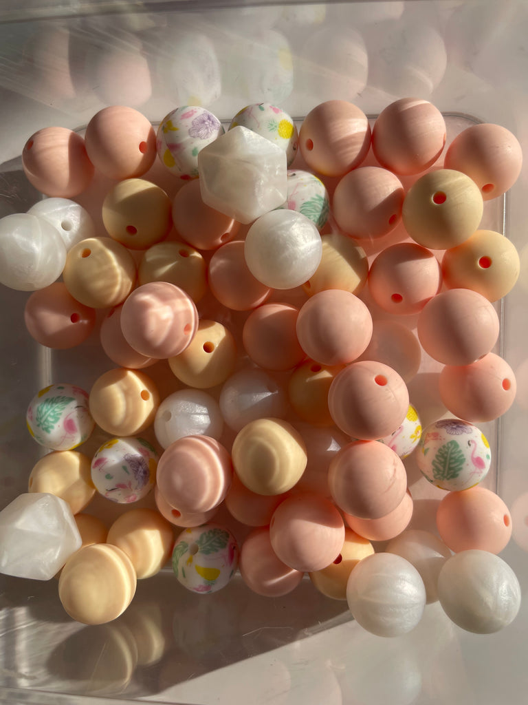 B-MIX-05 Silicone Beads Bulk Beads Mix Combo 15mm Each - JCFlow Beads