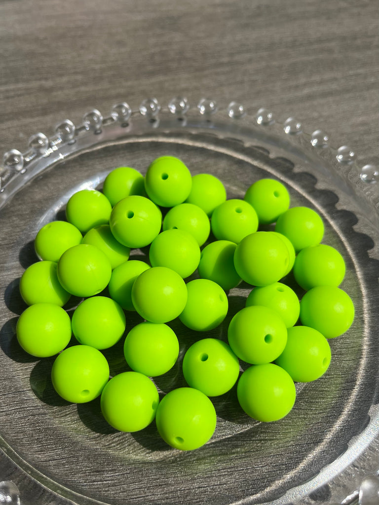 15mm Beads Solid Color Round Silicone Beads pack - JCFlow Beads