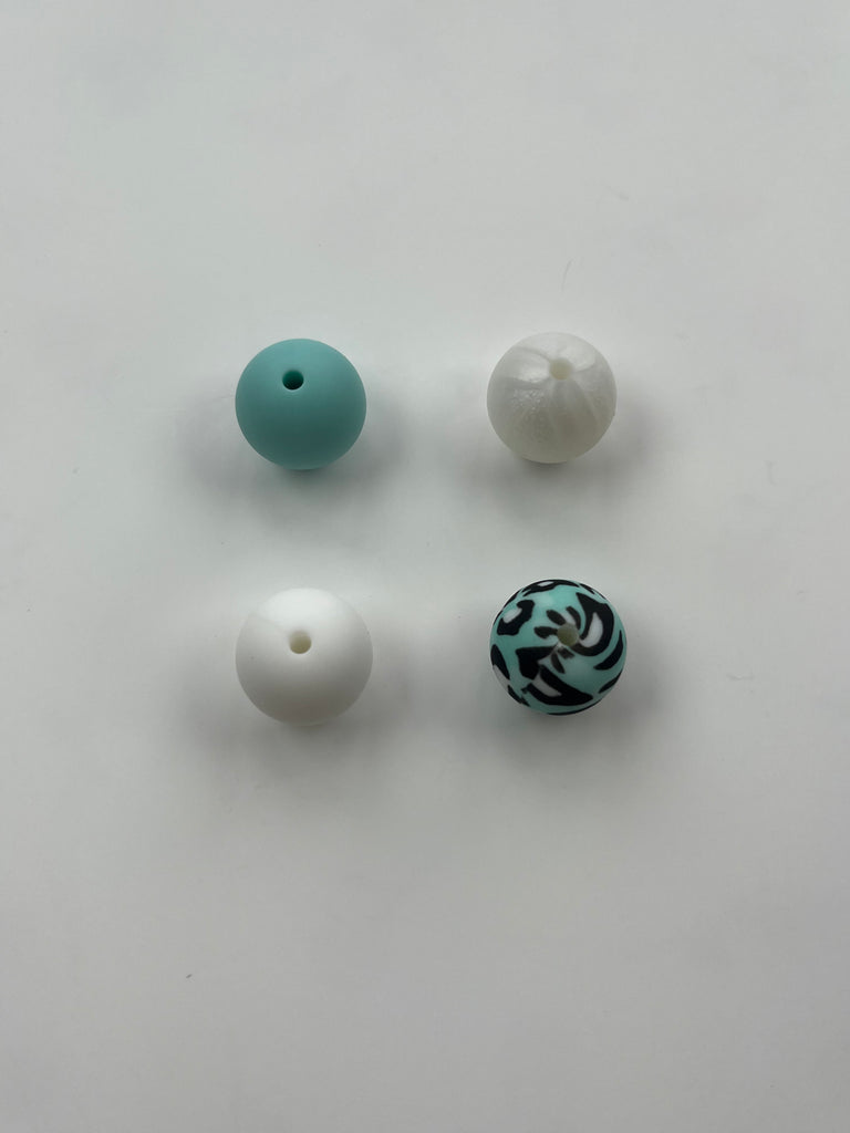 B-MIX-13 Silicone Beads Bulk Beads Mix Combo 15mm Each - JCFlow Beads