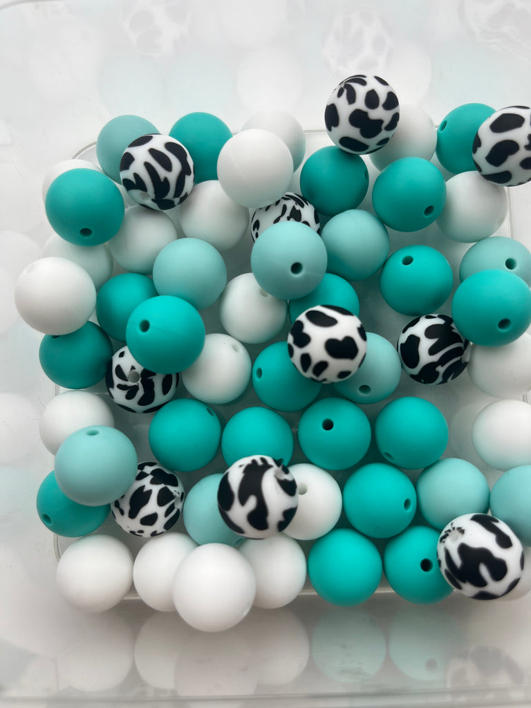 B-MIX-11 Silicone Beads Bulk Beads Mix Combo 15mm Each - JCFlow Beads