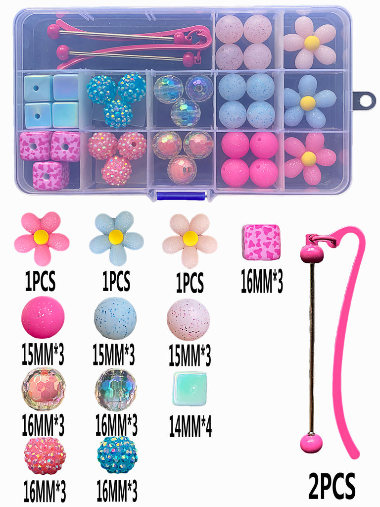 Silicone Bead Mixed Beaded Bookmarks Box Set-01 - JCFlow Beads
