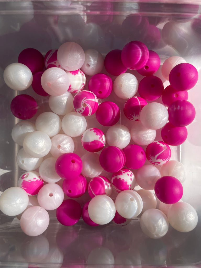 B-MIX-08 Silicone Beads Bulk Beads Mix Combo 15mm Each - JCFlow Beads