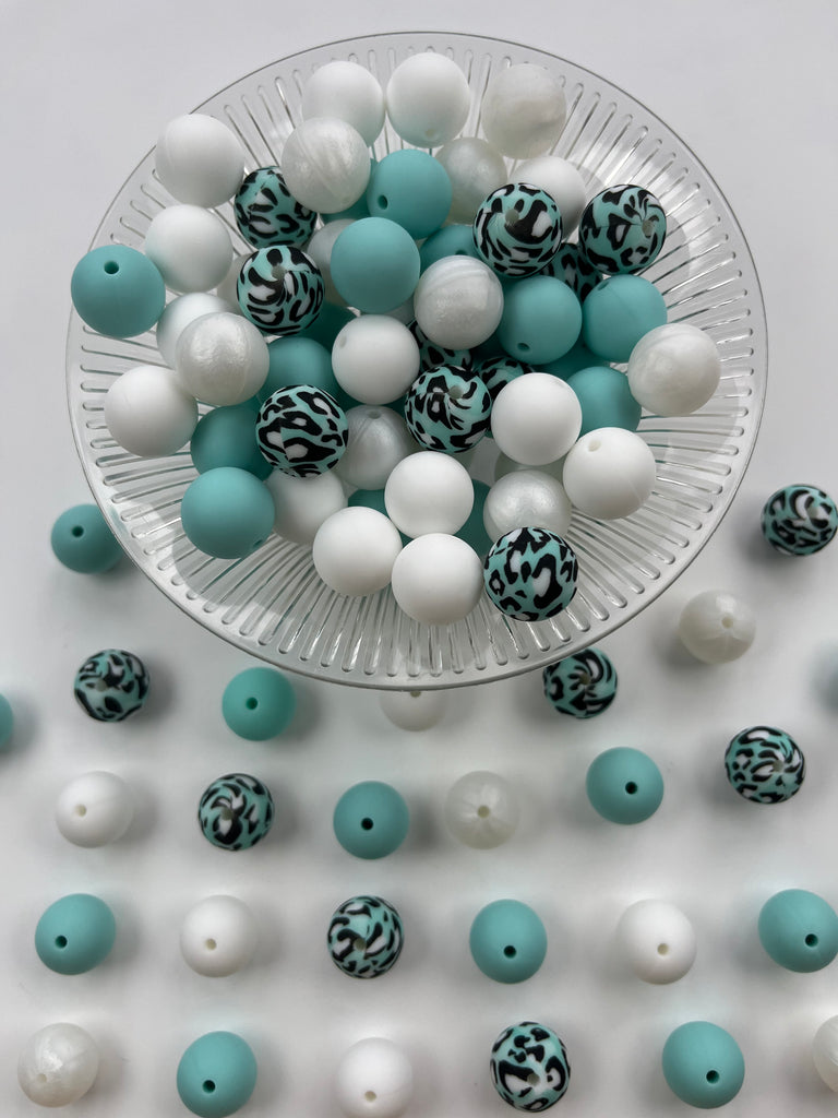 B-MIX-13 Silicone Beads Bulk Beads Mix Combo 15mm Each - JCFlow Beads